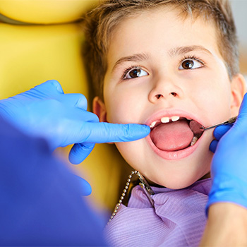 boy at dentist