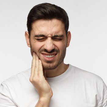 Man with tooth pain