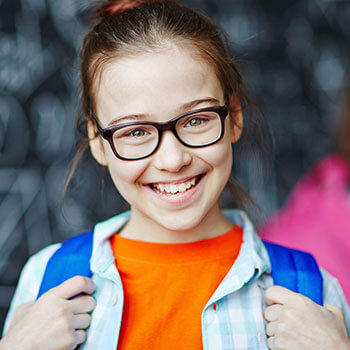 young girl smiling